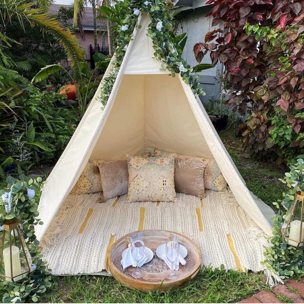 Huge Teepee, Large Tall, Wedding Teepee, Adult Teepee,5 Sides Wide Open Front - Picture 2 of 7
